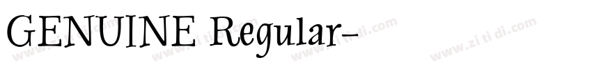 GENUINE Regular字体转换